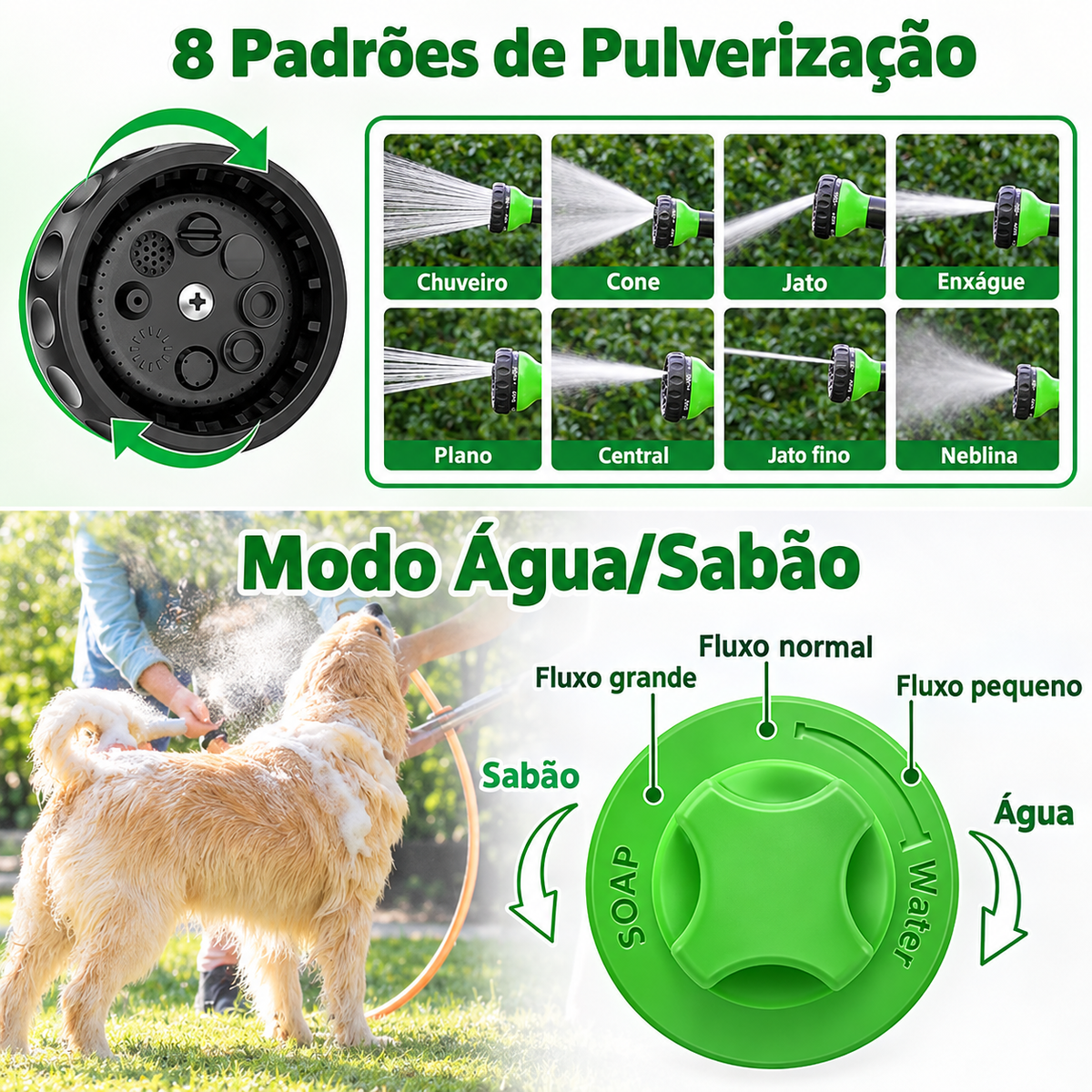Pup Jet – Pulverizador 8 em 1 para Banho
