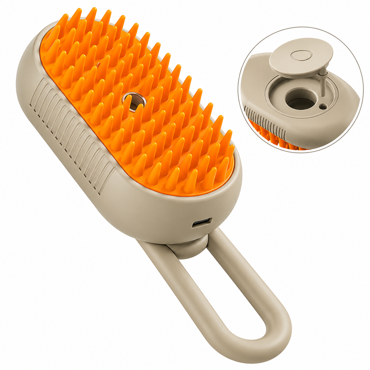 Steamy Dog Brush - Escova a vapor 3 em 1: escovas elétricas com pulverizador e remoção de pêlo